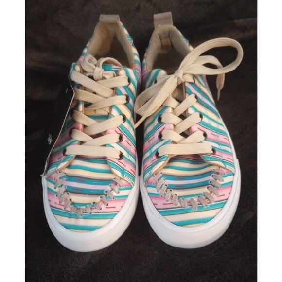 JUSTIN By Reda Sneakers Aztec Canvas Western Shoes Size 8.5 M NWT - Picture 4 of 10